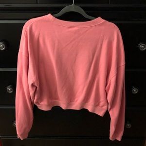 Pink cropped sweater